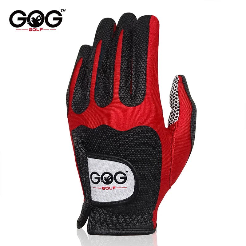 1pc Golf Gloves PU Leather Superelasticity Magic gloves 2 colour Blue Red For Men Schoolboy Gentleman For Game Ball new - Slobuy