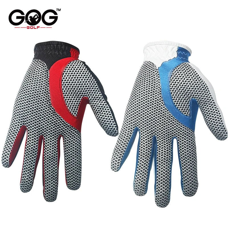 1pc Golf Gloves PU Leather Superelasticity Magic gloves 2 colour Blue Red For Men Schoolboy Gentleman For Game Ball new - Slobuy