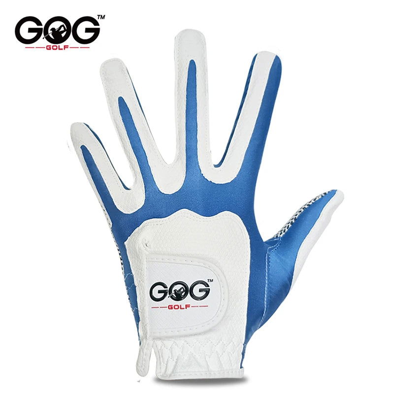 1pc Golf Gloves PU Leather Superelasticity Magic gloves 2 colour Blue Red For Men Schoolboy Gentleman For Game Ball new - Slobuy