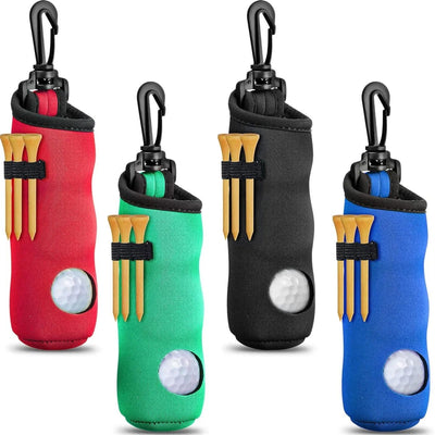1pc Golf Tee Holder, Golf Ball Carry Bag Pouch Golf Ball Holder Keychain Belt Clip, Golf Gifts Accessories - Slobuy