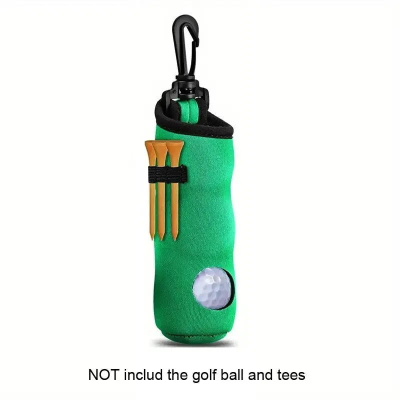 1pc Golf Tee Holder, Golf Ball Carry Bag Pouch Golf Ball Holder Keychain Belt Clip, Golf Gifts Accessories - Slobuy