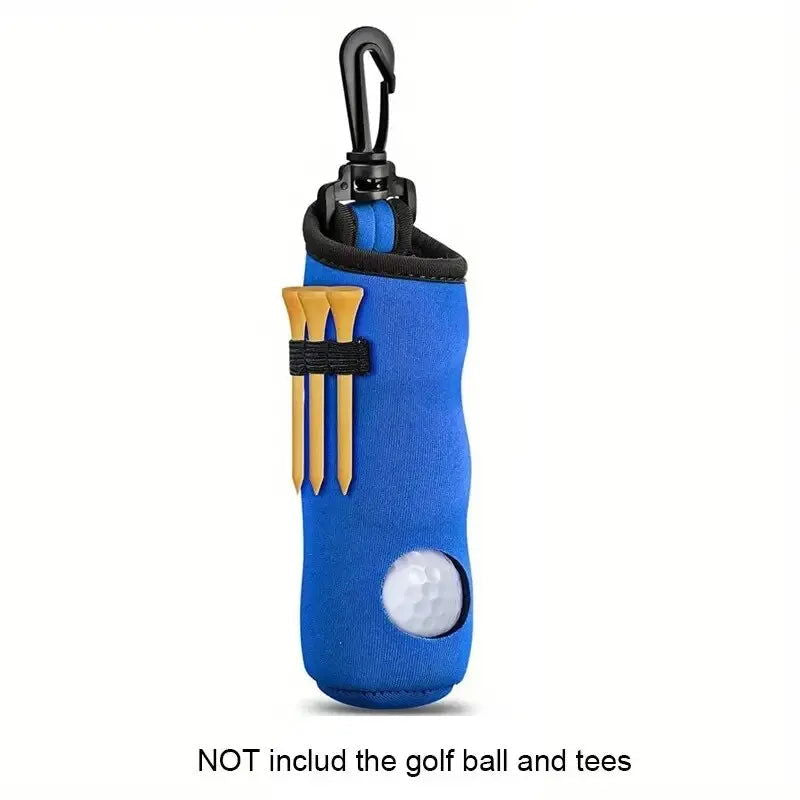 1pc Golf Tee Holder, Golf Ball Carry Bag Pouch Golf Ball Holder Keychain Belt Clip, Golf Gifts Accessories - Slobuy