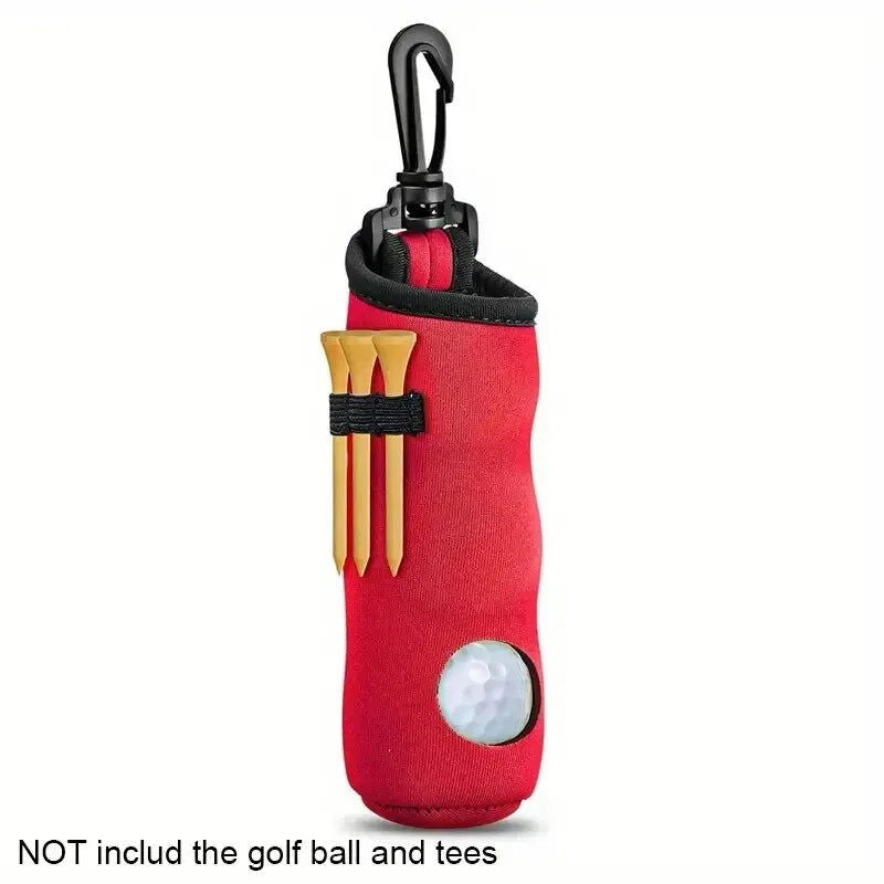 1pc Golf Tee Holder, Golf Ball Carry Bag Pouch Golf Ball Holder Keychain Belt Clip, Golf Gifts Accessories - Slobuy