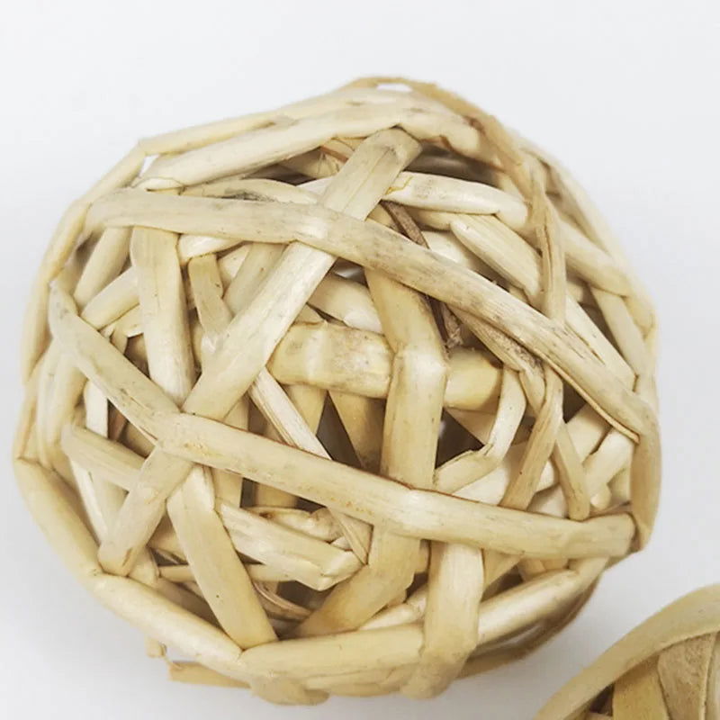 1pc Hamster Fun Pet Toy Ball Natural Guinea Pig Durable Woven Grass Rabbit Rolling For Small Animal Cage Accessories Chew Play - Slobuy