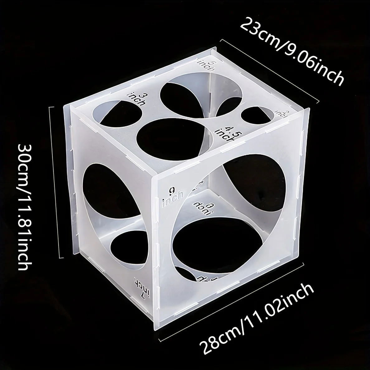 1pc, Holiday Wedding Party 11 Hole Balloon Size Measuring Box,Smooth Section Does Not Hurt The Balloon, Flexible Buckle Design - Slobuy