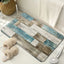 1pc Home Bedroom Woold Board Pattern Kitchen Non-slip Floor Mat Absorbent Anti-fouling Home Bathroom Floor Rug - Slobuy