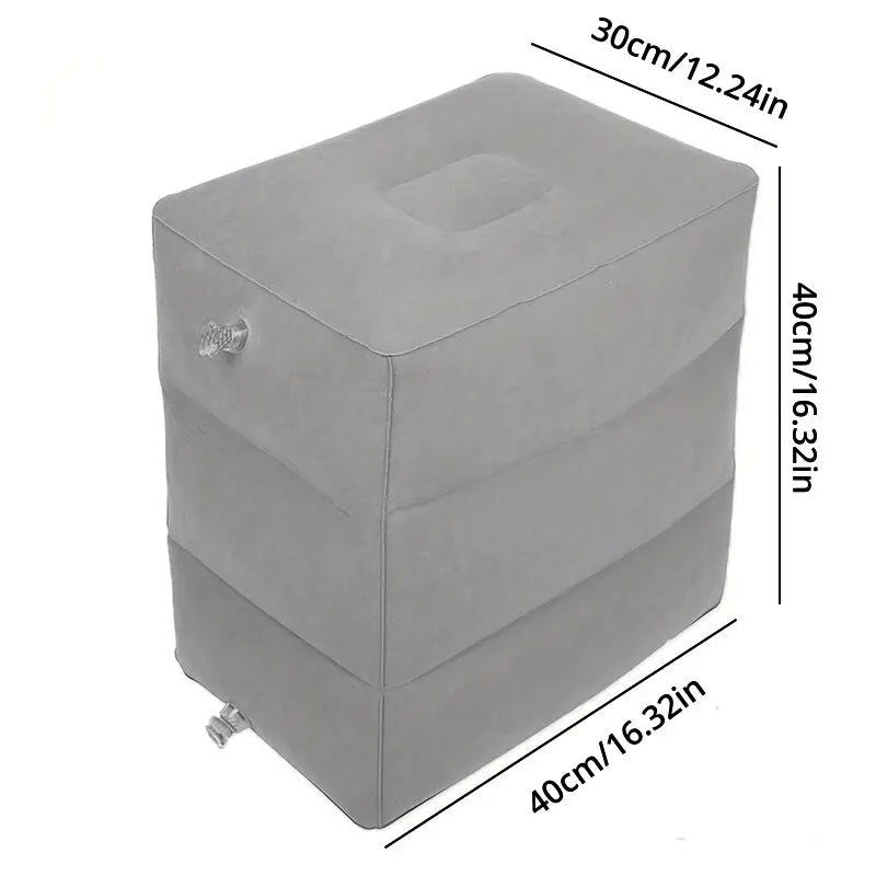 1pc Inflatable Foot Rest Pillow For Travel Portable Adjustable Three Layers Height Stool For Foot Rest Leg Cushion Pillow - Slobuy