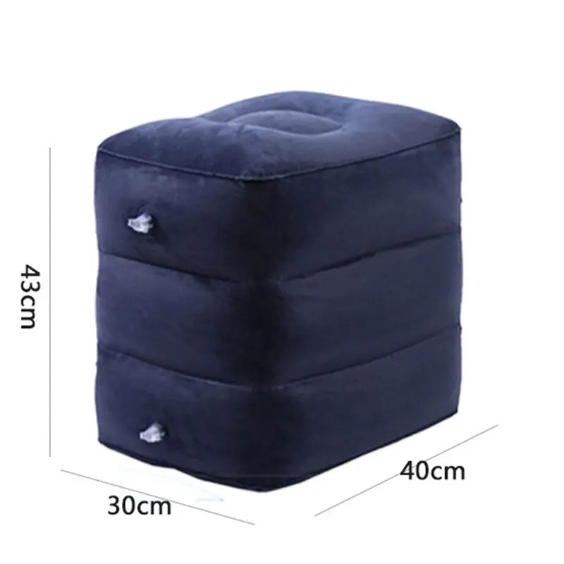 1pc Inflatable Foot Rest Pillow For Travel Portable Adjustable Three Layers Height Stool For Foot Rest Leg Cushion Pillow - Slobuy
