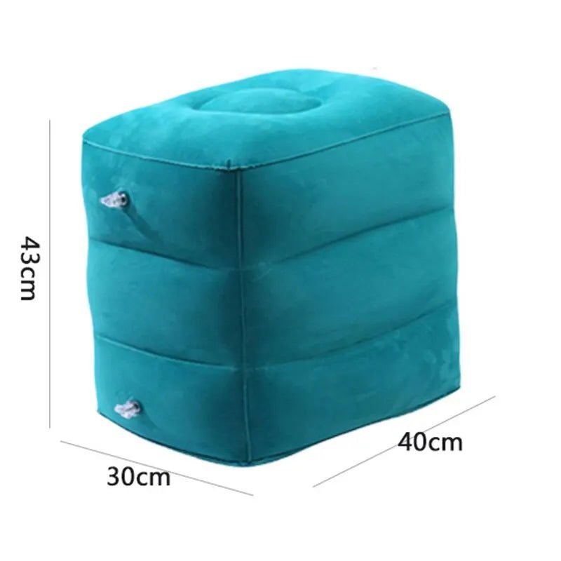 1pc Inflatable Foot Rest Pillow For Travel Portable Adjustable Three Layers Height Stool For Foot Rest Leg Cushion Pillow - Slobuy