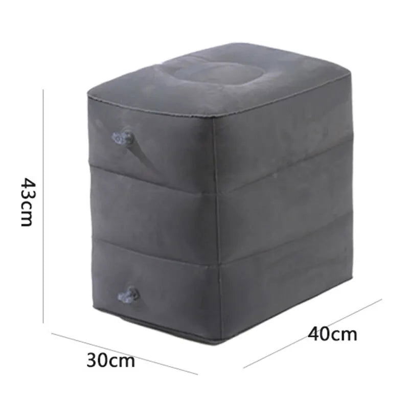 1pc Inflatable Foot Rest Pillow For Travel Portable Adjustable Three Layers Height Stool For Foot Rest Leg Cushion Pillow - Slobuy