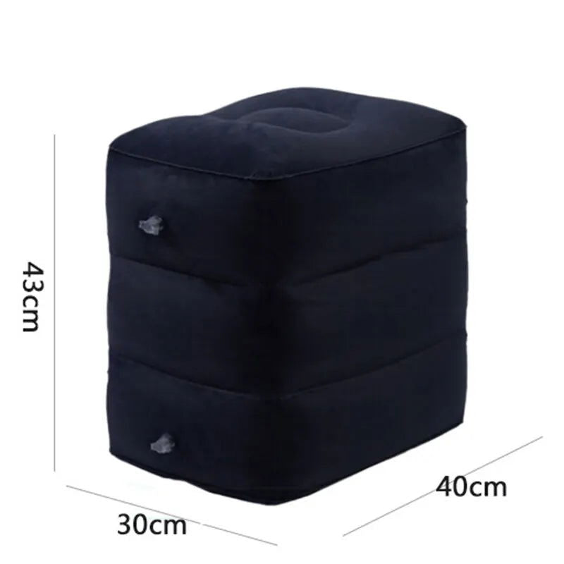 1pc Inflatable Foot Rest Pillow For Travel Portable Adjustable Three Layers Height Stool For Foot Rest Leg Cushion Pillow - Slobuy