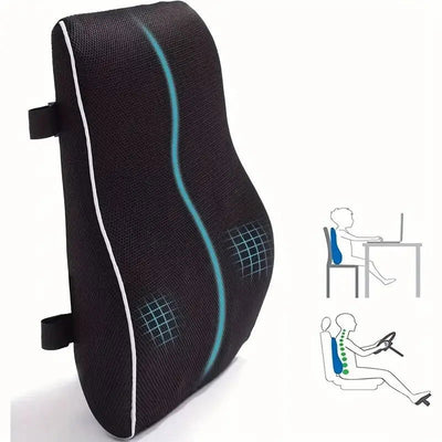 1pc Memory Foam Non-Slip Car Seat Cushion for Office and Gaming Chairs - Supports Lumbar and Waist - Soft and Comfortable - Slobuy