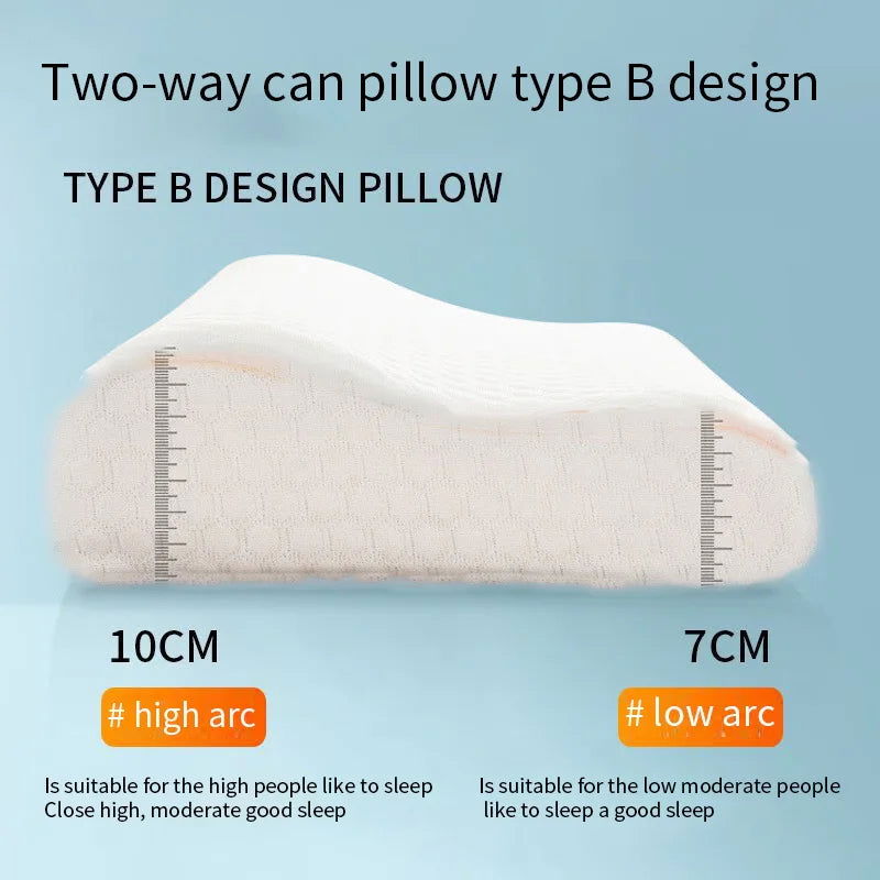 1pc Memory Foam Pillow, Knitted Fabric Polyurethane Slow Rebound Temperature Sensing Water Cube Pillow Core For Anti-snoring Nec - Slobuy