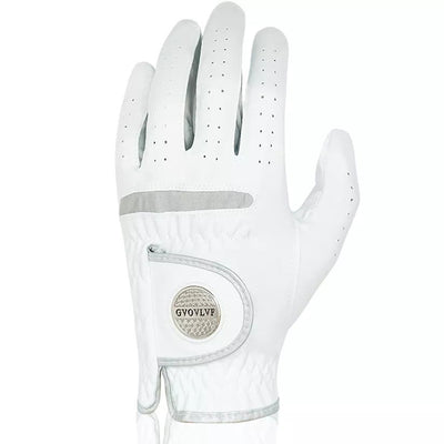 1pc Men's Golf Glove Micro Soft Fabric Breathable Golf Gloves With Magnetic  Marker Replaceable White Glove - Slobuy
