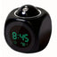 1pc Multifunction Projection Chime Clock LED Light Alarm Clock Voice Prompt Temperature Chime Clock Projection Clock - Slobuy