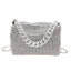 1pc New Portable Fashion Women's Crossbody Bag With Bright Diamonds And Metal Chains PU Material For Dinner Parties Everyday - Slobuy