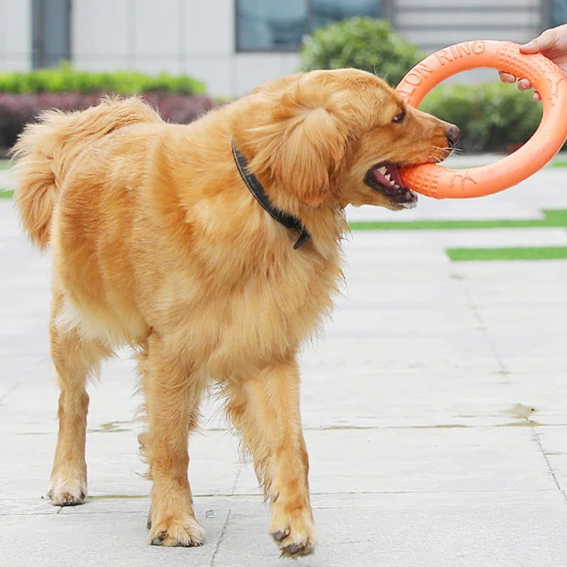 1pc Orange Dog Toys Pet Flying Disk Training Ring Puller EVA Interactive Training Ring Puller Resistant for Dogs - Slobuy