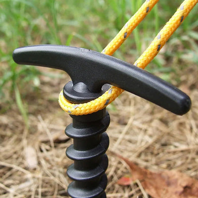 1pc Outdoor Camping Tent Pegs Ground Nails Screw Anchor Stakes Pegs Hiking Tent Stakes Pins Tent Accessories - Slobuy