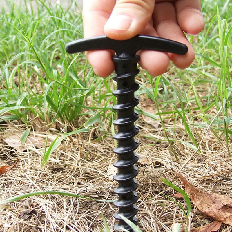 1pc Outdoor Camping Tent Pegs Ground Nails Screw Anchor Stakes Pegs Hiking Tent Stakes Pins Tent Accessories - Slobuy