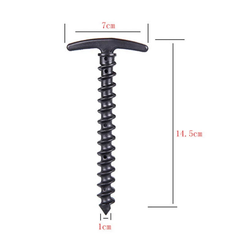 1pc Outdoor Camping Tent Pegs Ground Nails Screw Anchor Stakes Pegs Hiking Tent Stakes Pins Tent Accessories - Slobuy