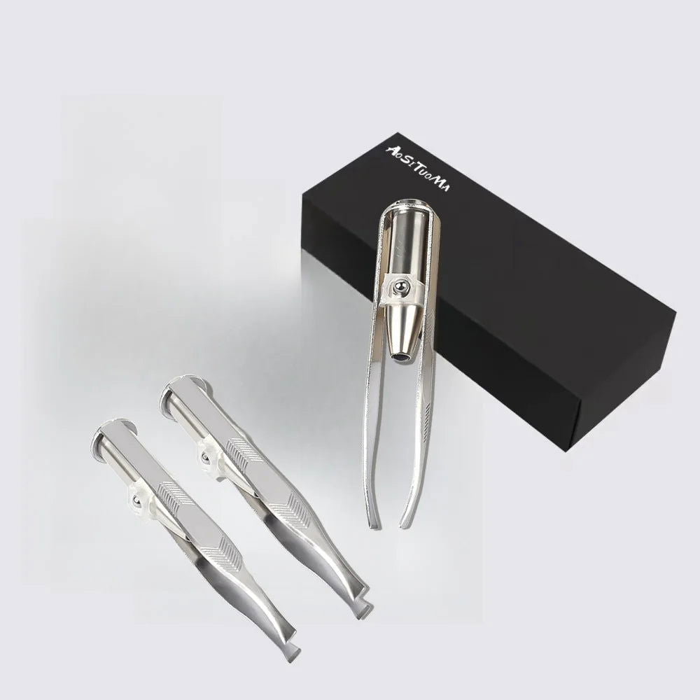 1pc Portable Stainless Steel Smart Design Eyebrow Hair Remove Tweezer With LED Light Makeup Tool - Slobuy