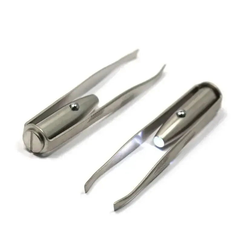 1pc Portable Stainless Steel Smart Design Eyebrow Hair Remove Tweezer With LED Light Makeup Tool - Slobuy
