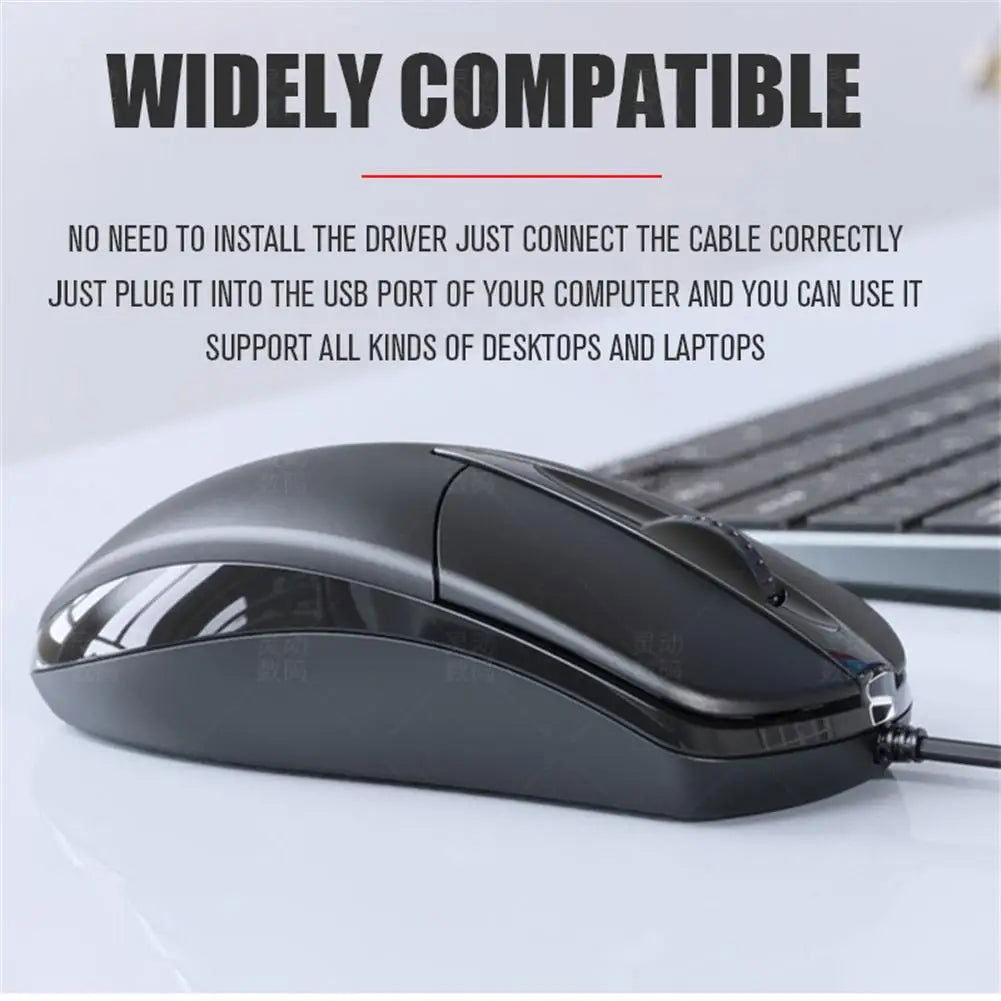 1pc Professional Office Usb Optical Gaming  Mouse Ultra Slim Silent Ergonomic Design Computer Laptops Notebook Accessories - Slobuy