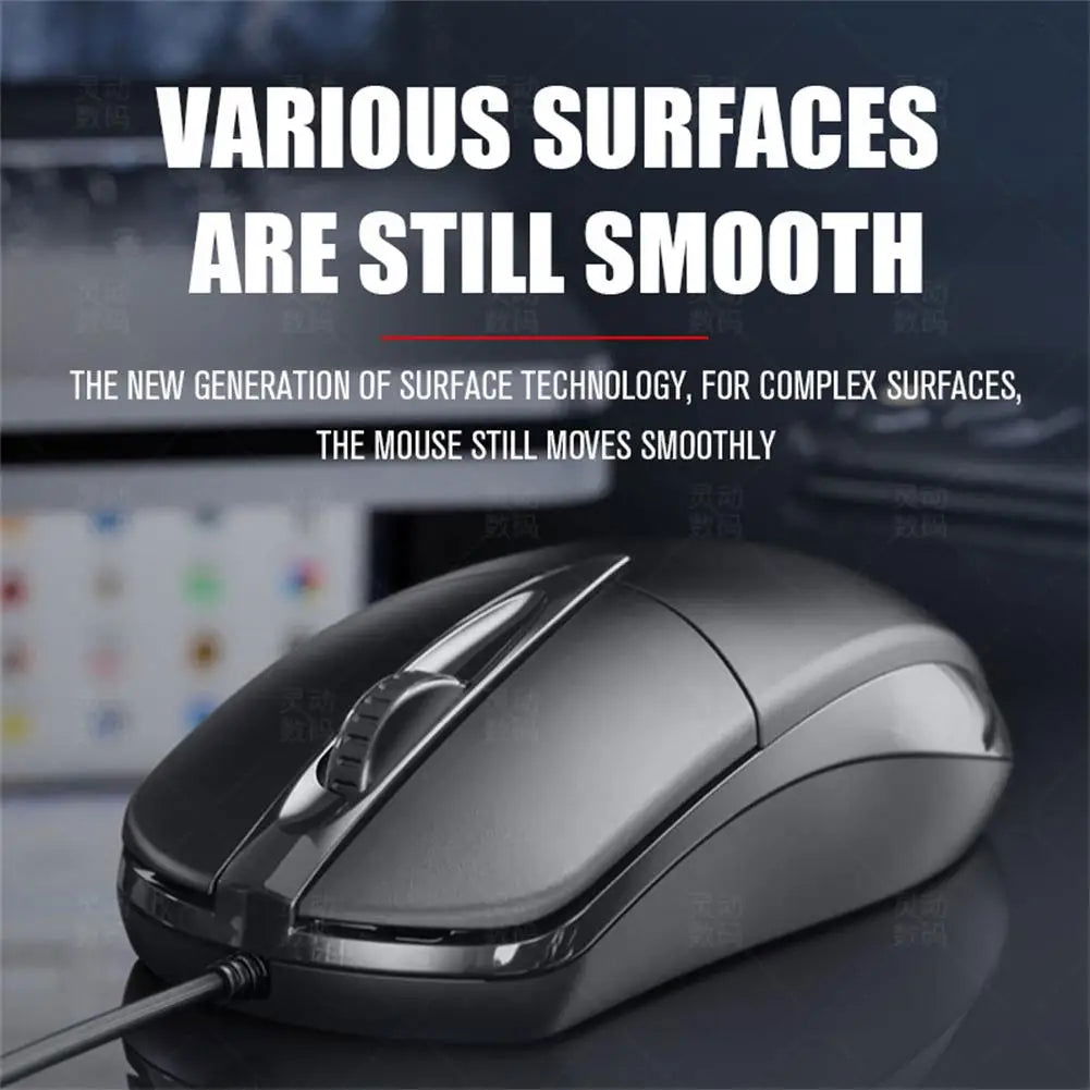 1pc Professional Office Usb Optical Gaming  Mouse Ultra Slim Silent Ergonomic Design Computer Laptops Notebook Accessories - Slobuy
