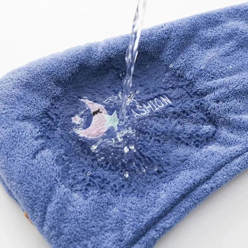 1pc Quickly Dry Hair Hat Super Absorbent Soft Bathroom Women Head Towels Girls Cute Hair Towel Hair Dry Wrap Bonnets - Slobuy