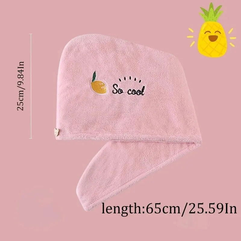 1pc Quickly Dry Hair Hat Super Absorbent Soft Bathroom Women Head Towels Girls Cute Hair Towel Hair Dry Wrap Bonnets - Slobuy