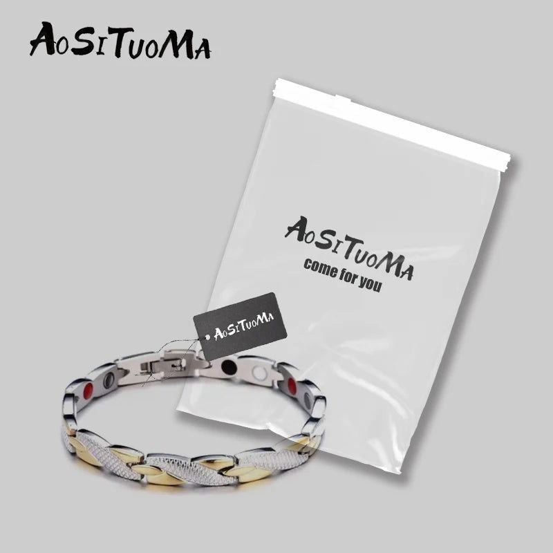 1pc Snake Dragon Pattern Magnetic Therapy Bracelet Healthy Weight Loss Bracelet Sports Bracelet Luxury Jewelry For Women MenGif - Slobuy