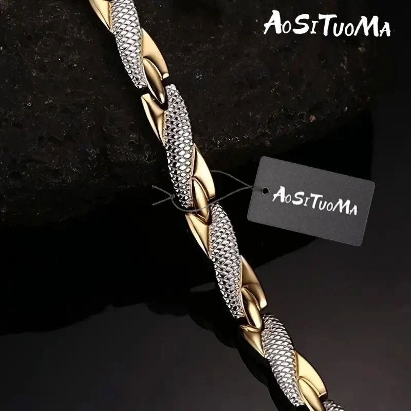 1pc Snake Dragon Pattern Magnetic Therapy Bracelet Healthy Weight Loss Bracelet Sports Bracelet Luxury Jewelry For Women MenGif - Slobuy