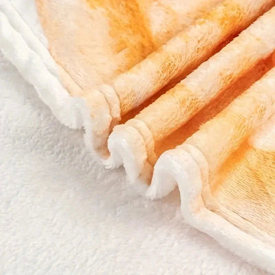 1pc Soft and Warm Mexican Tortilla Print Flannel Blanket for Couch, Sofa, Office, Bed, Camping, and Traveling - Slobuy