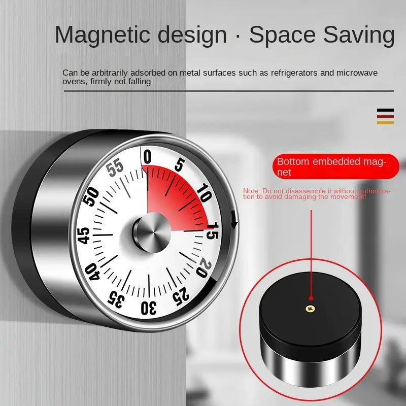 1pc Visual Timer Mechanical Countdown Timers Kitchen Classroom Baking Clock For Teaching Meeting Cookin Working - Slobuy