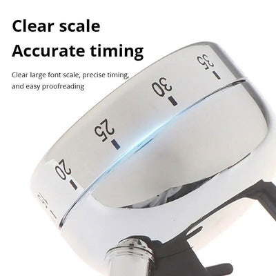 1pc White Kitchen Timer Alarm Mechanical Kettle Shaped Timer Clock Counting 60 Minutes Cuisine Kettle Styling Clockwork Timer - Slobuy