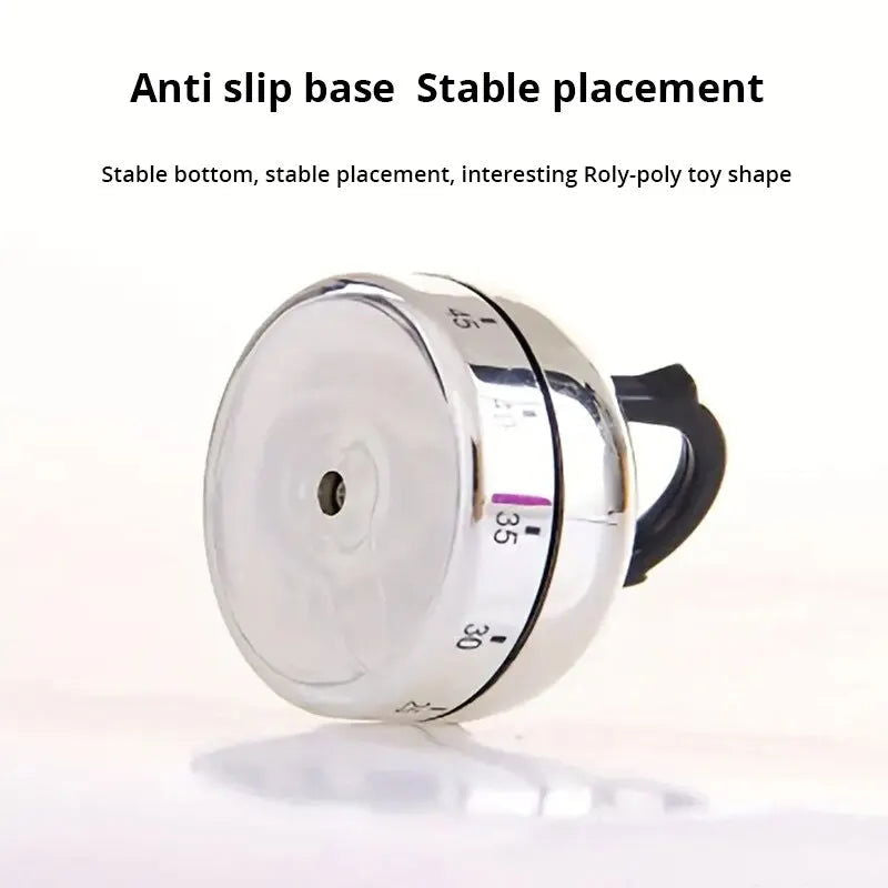 1pc White Kitchen Timer Alarm Mechanical Kettle Shaped Timer Clock Counting 60 Minutes Cuisine Kettle Styling Clockwork Timer - Slobuy