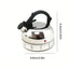 1pc White Kitchen Timer Alarm Mechanical Kettle Shaped Timer Clock Counting 60 Minutes Cuisine Kettle Styling Clockwork Timer - Slobuy