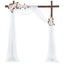1pc White Wedding Arch Draping Fabric 75X600CM Chiffon Fabric Drape Drapery Sheer Backdrop Reception Swag Wedding Ceremony Decor - Slobuy