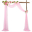 1pc White Wedding Arch Draping Fabric 75X600CM Chiffon Fabric Drape Drapery Sheer Backdrop Reception Swag Wedding Ceremony Decor - Slobuy