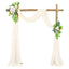 1pc White Wedding Arch Draping Fabric 75X600CM Chiffon Fabric Drape Drapery Sheer Backdrop Reception Swag Wedding Ceremony Decor - Slobuy
