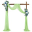 1pc White Wedding Arch Draping Fabric 75X600CM Chiffon Fabric Drape Drapery Sheer Backdrop Reception Swag Wedding Ceremony Decor - Slobuy