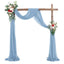 1pc White Wedding Arch Draping Fabric 75X600CM Chiffon Fabric Drape Drapery Sheer Backdrop Reception Swag Wedding Ceremony Decor - Slobuy