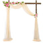 1pc White Wedding Arch Draping Fabric 75X600CM Chiffon Fabric Drape Drapery Sheer Backdrop Reception Swag Wedding Ceremony Decor - Slobuy