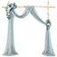 1pc White Wedding Arch Draping Fabric 75X600CM Chiffon Fabric Drape Drapery Sheer Backdrop Reception Swag Wedding Ceremony Decor - Slobuy