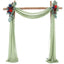 1pc White Wedding Arch Draping Fabric 75X600CM Chiffon Fabric Drape Drapery Sheer Backdrop Reception Swag Wedding Ceremony Decor - Slobuy