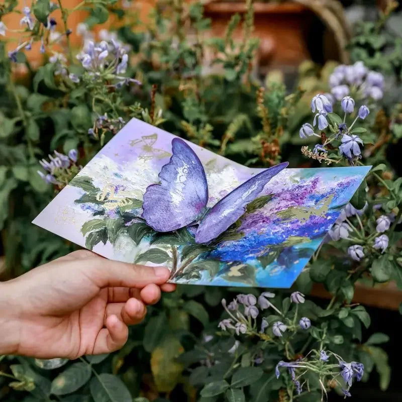 1pcs 3D Butterfly Card Pop-Up Greeting Cards Marry Christmas Greeting Card  Kids Gift Memorial Day Greeting Cards Birthday Card - Slobuy