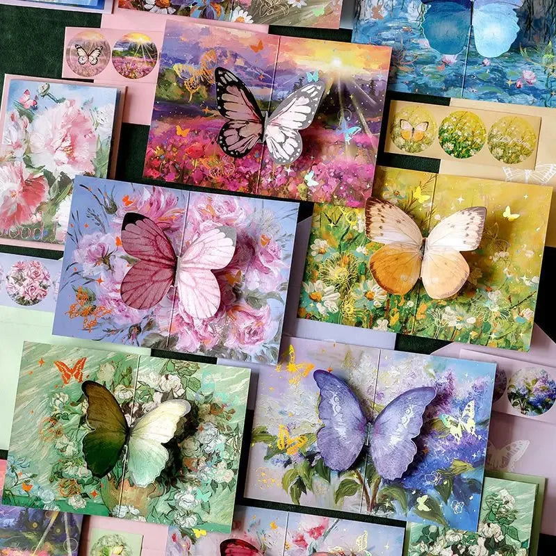 1pcs 3D Butterfly Card Pop-Up Greeting Cards Marry Christmas Greeting Card  Kids Gift Memorial Day Greeting Cards Birthday Card - Slobuy