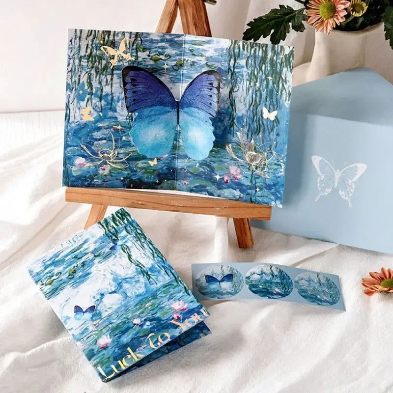 1pcs 3D Butterfly Card Pop-Up Greeting Cards Marry Christmas Greeting Card  Kids Gift Memorial Day Greeting Cards Birthday Card - Slobuy