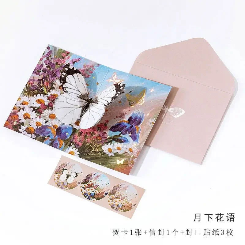 1pcs 3D Butterfly Card Pop-Up Greeting Cards Marry Christmas Greeting Card  Kids Gift Memorial Day Greeting Cards Birthday Card - Slobuy