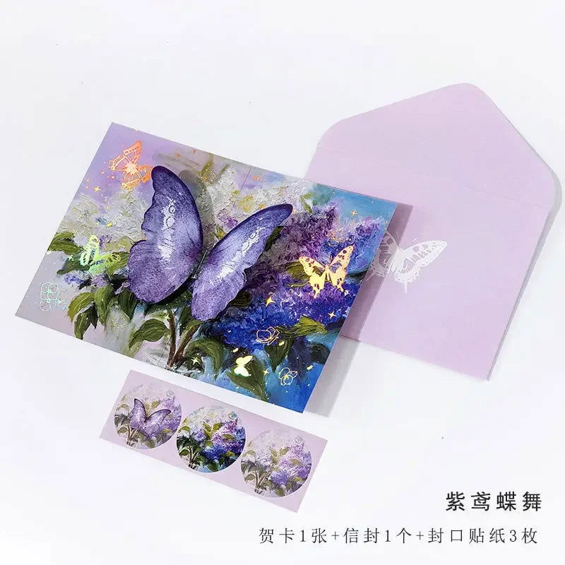 1pcs 3D Butterfly Card Pop-Up Greeting Cards Marry Christmas Greeting Card  Kids Gift Memorial Day Greeting Cards Birthday Card - Slobuy